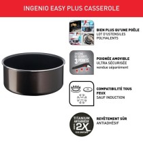 TEFAL INGENIO Easy Plus Casserole 18 cm, Non induction, Antiadhésif, Empilable, Compatible Lave-vaisselle L1509202