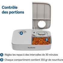 Distributeur automatique - PETSAFE - 2 repas - Plastique sans BPA - 30