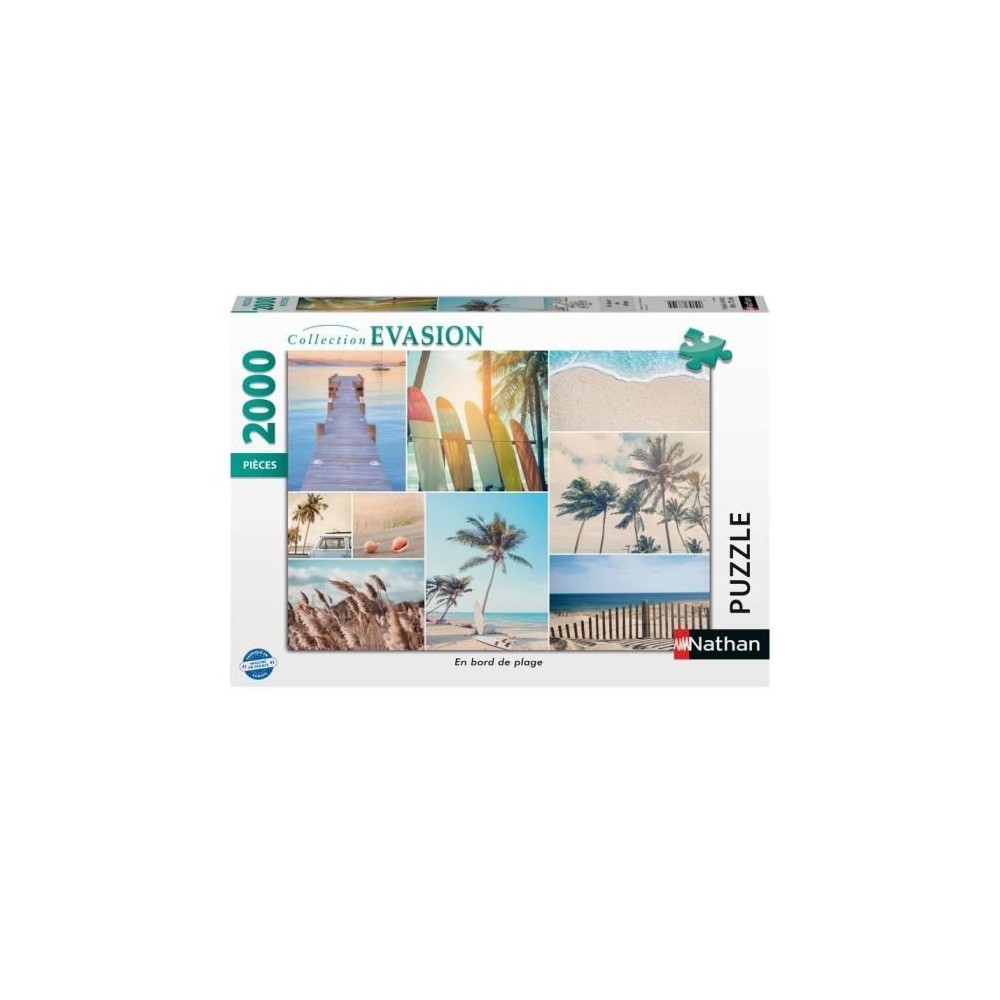 Puzzle 2000 pieces - Nathan - En bord de plage - Paysage et nature - A