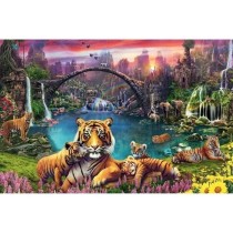 Puzzle 3000 pieces Tigres au lagon, Adulte, A partir de 14 ans, 000167