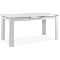 Table extensible - BIRMINGHAM - 80B - Ouverture synchonisée automatique - Décor blanc - 8 / 10 personnes - 160-200 x 75 x 80 c