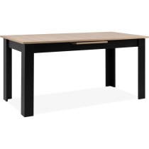 Table extensible - BIRMINGHAM - 80B - Ouverture synchonisée automatique - Chene / noir - 8 / 10 personnes - 160-200 x 75 x 80 c