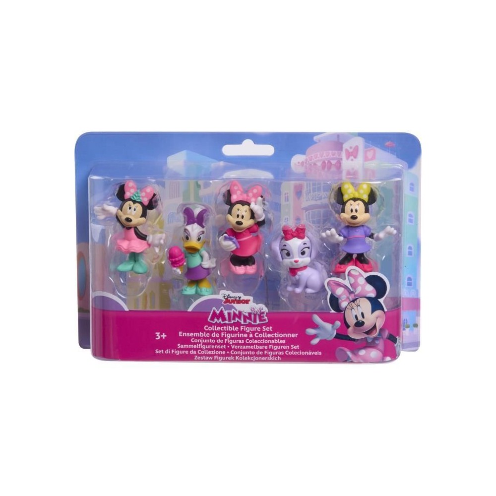 Figurines - DISNEY MINNIE MOUSE - Pack de 5 Figurines Minnie Mouse - Non articulées, 6 cm