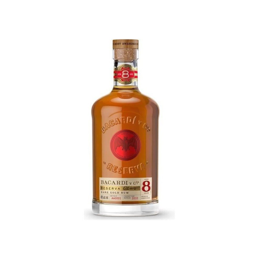 Rhum Bacardi Reserva Ocho - Rhum vieux - Puerto Rico - 40%vol - 70cl