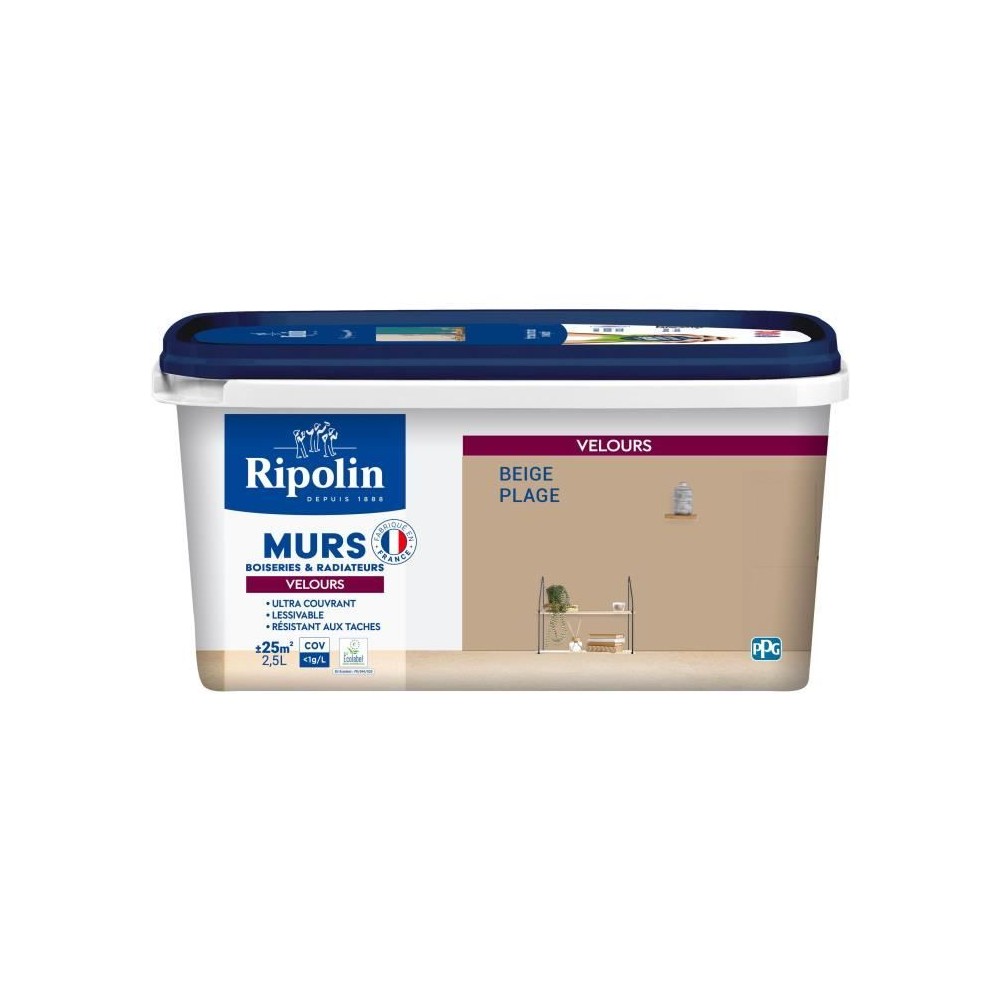 Peinture deco murs, boiseries & radiateurs - RIPOLIN - 468428 - Beige