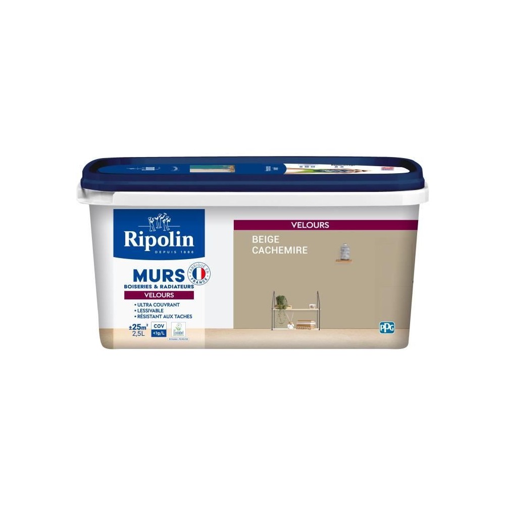 Peinture deco murs, boiseries & radiateurs - RIPOLIN - 468811 - Beige