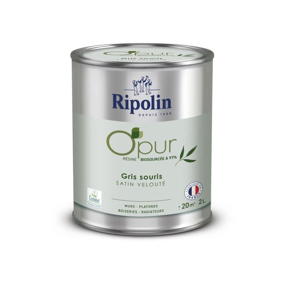 Peinture O'PUR murs, boiseries & radiateurs - RIPOLIN - 472827 - Gris