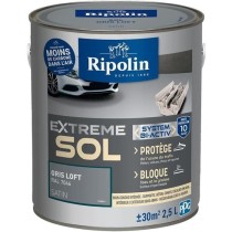 Peinture sol haute résistance satin gris loft 2,5L Ripolin