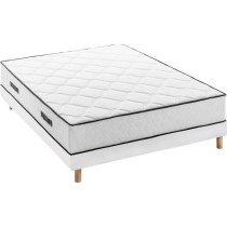 Ensemble matelas + sommier 160 x 200 cm - Ressorts - 7 zones - 27 cm -