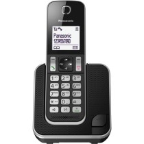 Panasonic KX-TGD310FR Téléphone Numérique sans Fil Noir, Répondeur Intégré, Mains Libres, Identification de l'Appelant