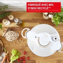 SEB Cocotte-minute inox, Autocuiseur 9 L, Induction, Sécurité 5 points, Fabriqué en France, Clipso Minut Eco Respect P4624970