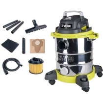 RYOBI - Aspirateur eau et poussiere 1 250 W - cuve Inox 20 L - dépres