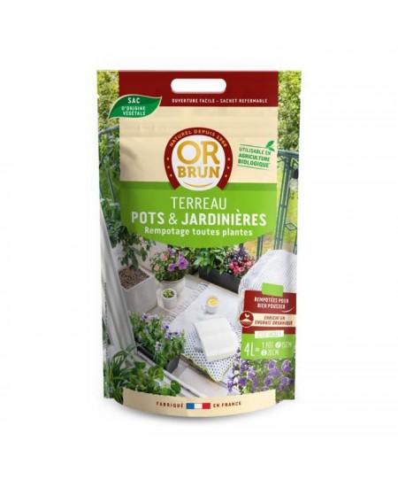 OR BRUN Terreau pots et jardinières 4l