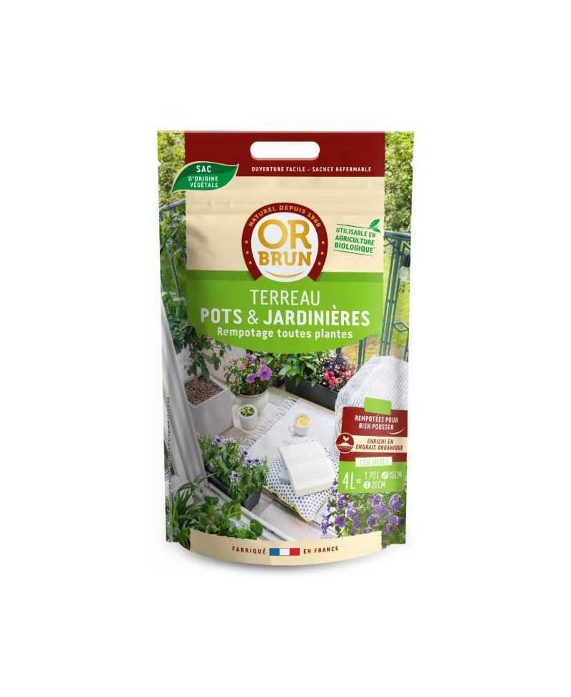 OR BRUN Terreau pots et jardinières 4l