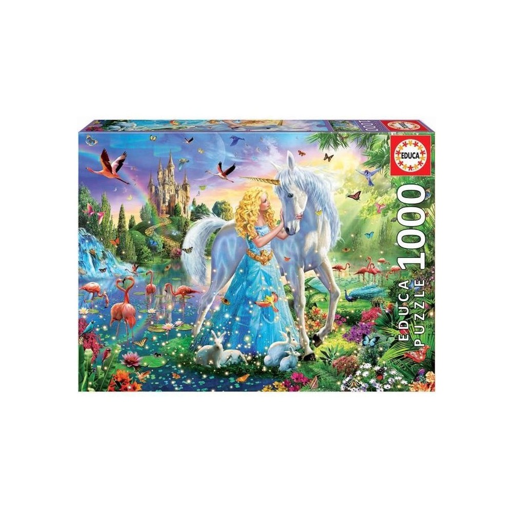 Puzzle Fantastique 1000 pieces - EDUCA - La Princesse Et La Licorne -