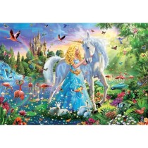 Puzzle Fantastique 1000 pieces - EDUCA - La Princesse Et La Licorne -