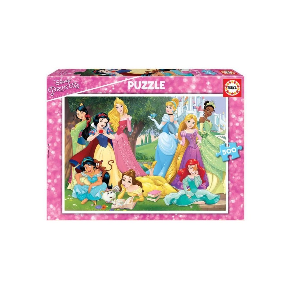 Puzzle Disney Princesses 500 pieces - Marque Educa - Theme Dessins ani