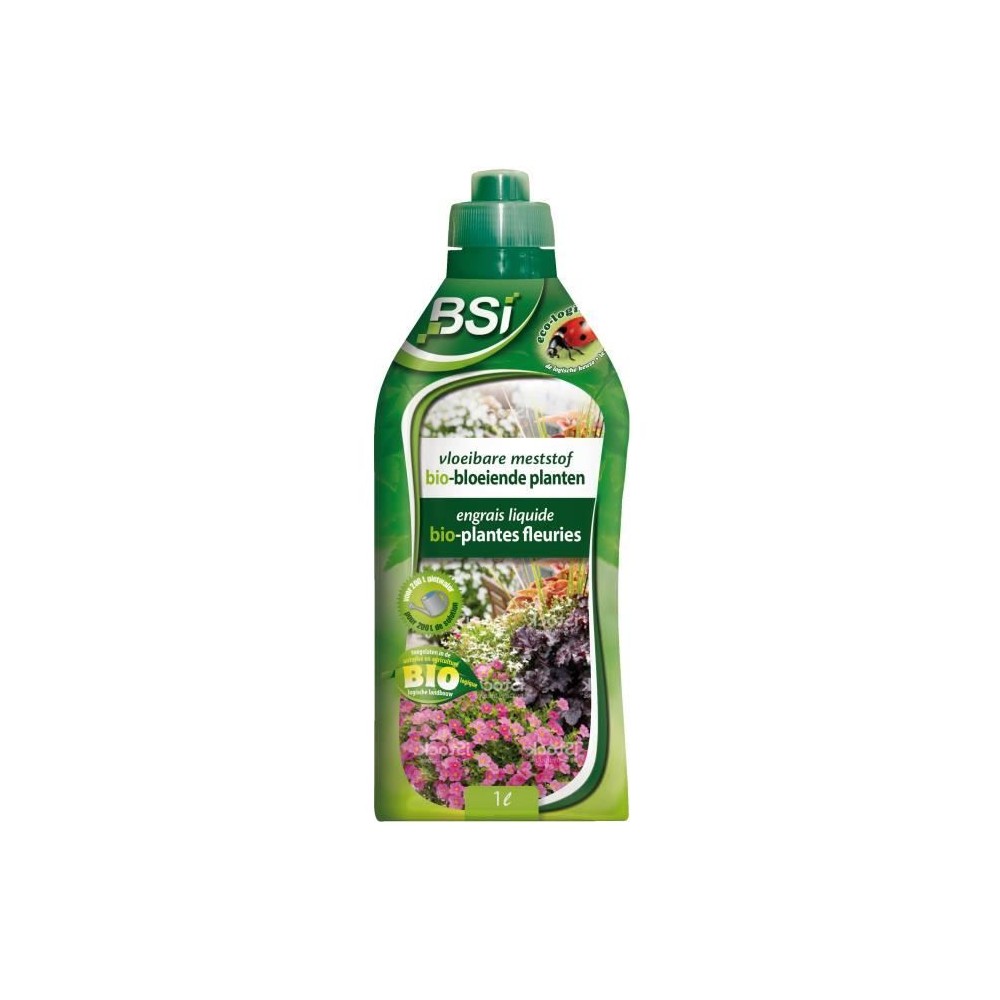 Engrais organique liquide pour plantes fleuries - BSI - Stimule la floraison - Avec Oligo-éléments 1L - UAB