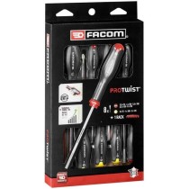 Coffret de 8 Tournevis Protwist FACOM - AT.8PB - Fente/Prozidriv/Phill