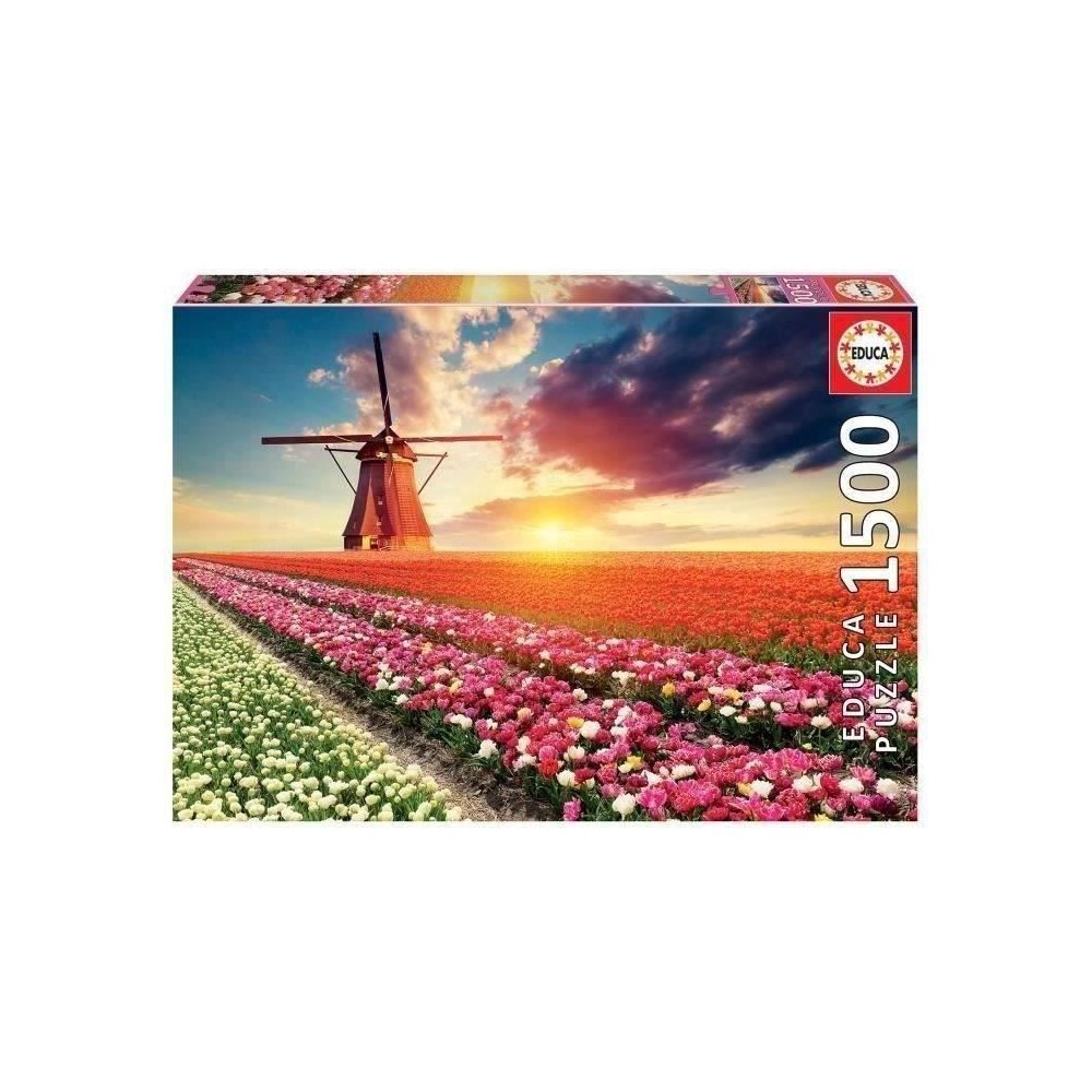 Puzzle paysage et nature - EDUCA - 1500 pieces - Rose - pour adulte