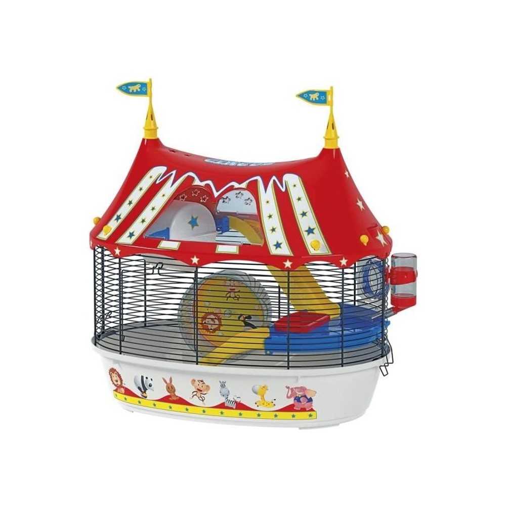 FERPLAST Cage Pour hamster Circus Fun 49,5x34x42,5 cm - Rouge -