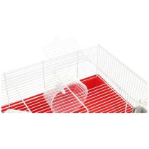 Cage hamster - Une roue, une mangeoire, une maisonnette, un abreuvoir