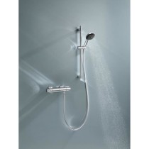 Ensemble de douche avec mitigeur thermostatique, pommeau 3 jets, barre