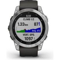 GARMIN Fenix 7 - Noire & Argent - Montre Connectée GPS & Course a Pied - Entraînements Personnalisés - Autonomie Longue Duré