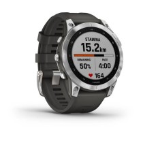 GARMIN Fenix 7 - Noire & Argent - Montre Connectée GPS & Course a Pied - Entraînements Personnalisés - Autonomie Longue Duré