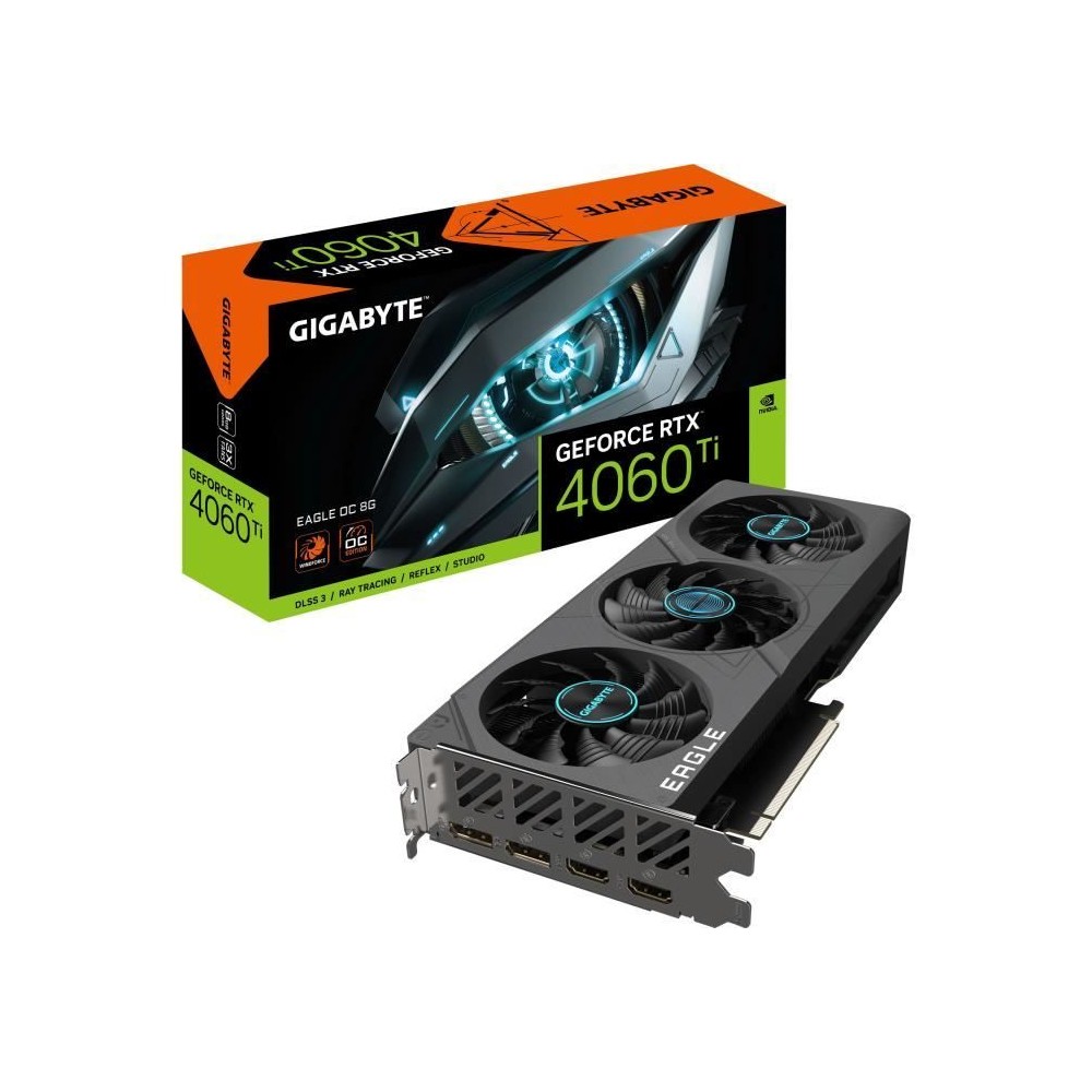 GIGABYTE - Carte Graphique - GeForce - RTX 4060 Ti EAGLE OC 8G