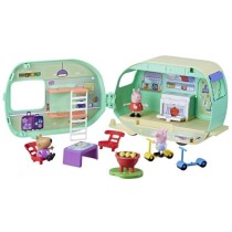 Peppa Pig, La caravane de Peppa avec 3 figurines et 6 accessoires, jouets préscolaires pour filles et garçons, a partir de 3