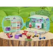 Peppa Pig, La caravane de Peppa avec 3 figurines et 6 accessoires, jouets préscolaires pour filles et garçons, a partir de 3