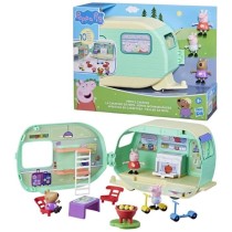 Peppa Pig, La caravane de Peppa avec 3 figurines et 6 accessoires, jouets préscolaires pour filles et garçons, a partir de 3