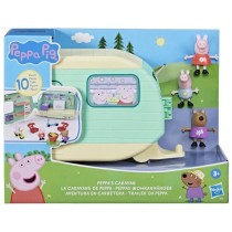 Peppa Pig, La caravane de Peppa avec 3 figurines et 6 accessoires, jouets préscolaires pour filles et garçons, a partir de 3