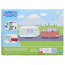 Peppa Pig, La caravane de Peppa avec 3 figurines et 6 accessoires, jouets préscolaires pour filles et garçons, a partir de 3