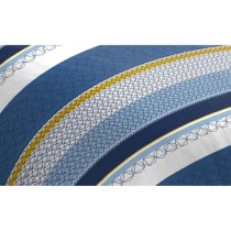 Parure de couette microfibre HOME PASSION STANIS - 1 housse de couette 140 x 200 cm + 1 taie d'oreiller 63 x 63 cm - Bleu