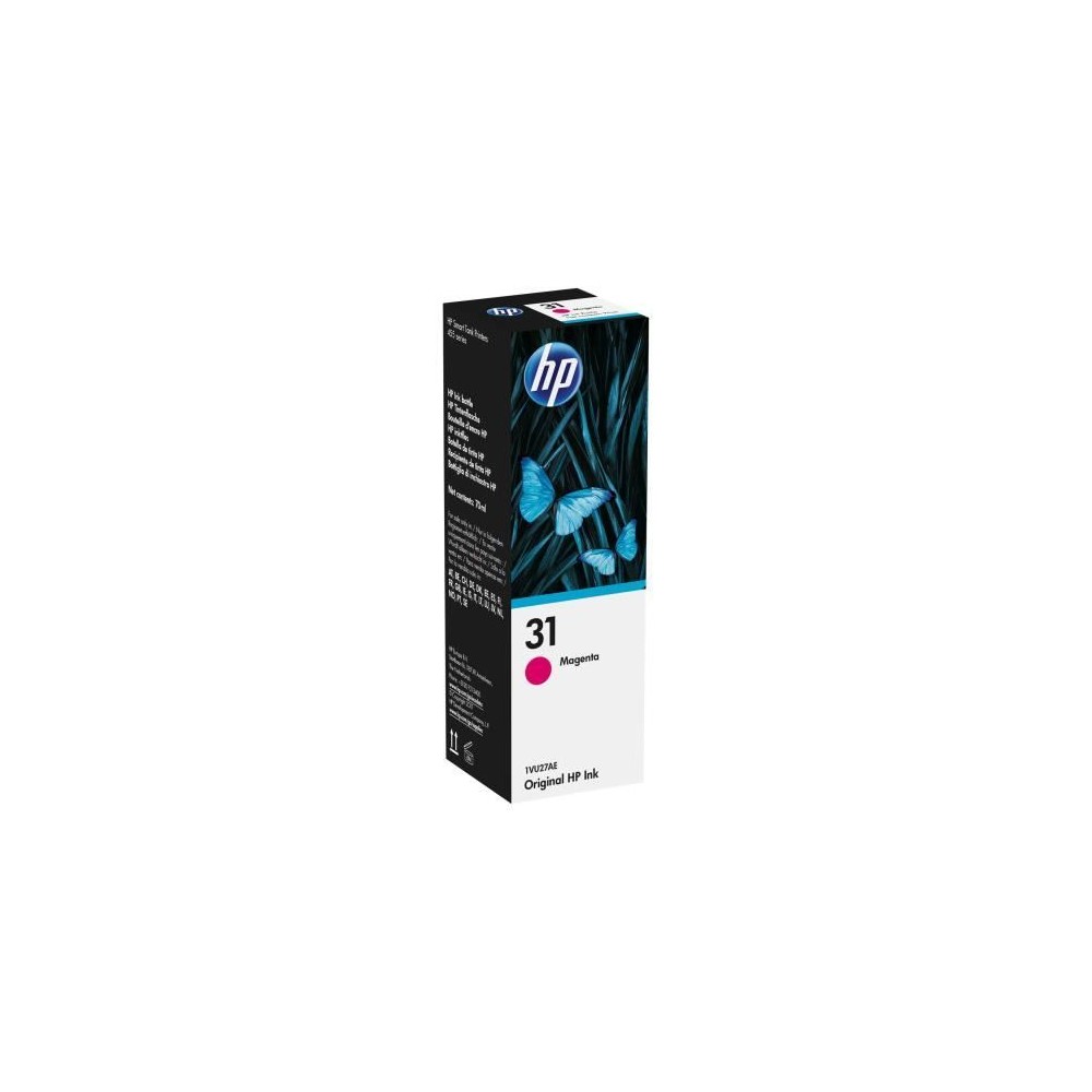 HP 31 Bouteille d'encre magenta authentique 70 mL (1VU27AE) pour HP Smart Tank 455/457/513/Plus 555/Plus 559/Plus 570/Plus 655