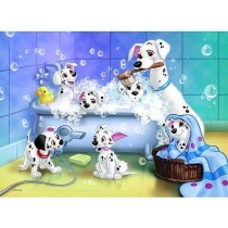 Puzzle 60 p - NATHAN - Les 101 Dalmatiens - Blanc - Disney - Scene de