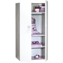 Armoire bébé Nao - MDF - Blanc - 2 portes - 85 x 175 x 56 cm - BABY