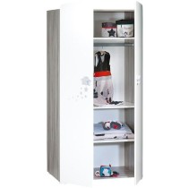 Armoire bébé Nao - MDF - Blanc - 2 portes - 85 x 175 x 56 cm - BABY