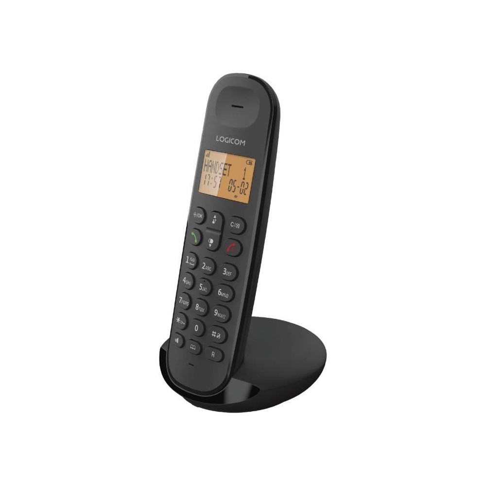 Téléphone fixe sans fil - LOGICOM - DECT ILOA 155T SOLO - Noir - Avec répondeur