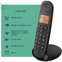 Téléphone fixe sans fil - LOGICOM - DECT ILOA 155T SOLO - Noir - Avec répondeur