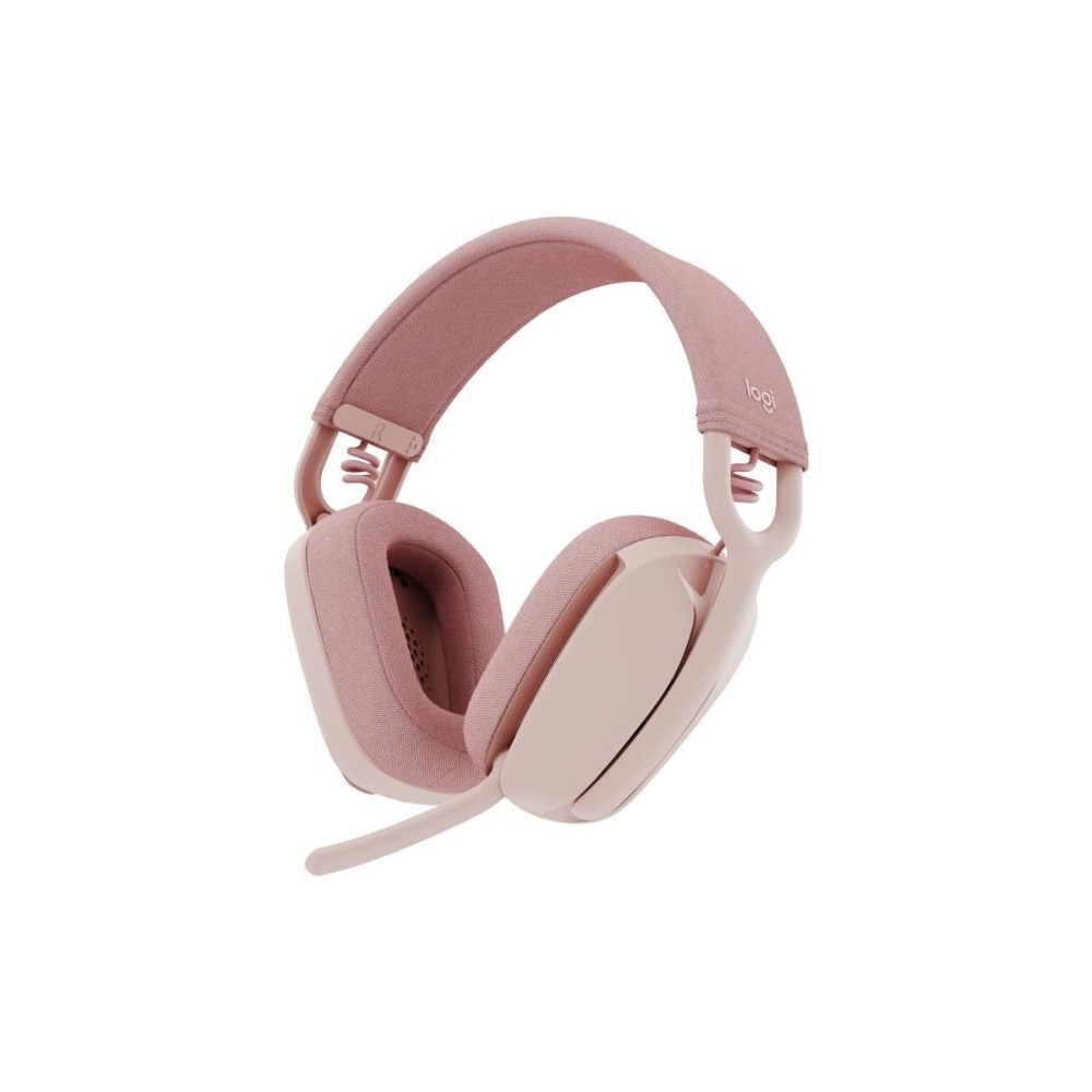 Casque PC Logitech Zone Vibe 100 Casque d''ecoute leger sans fil avec Micro anti-bruit - Rose