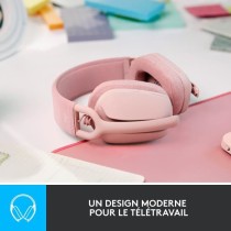 Casque PC Logitech Zone Vibe 100 Casque d''ecoute leger sans fil avec Micro anti-bruit - Rose