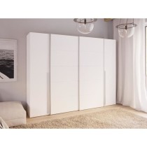 Armoire - Blanc mat - 2 portes battantes + 2 portes coulissantes - L 2