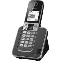 Panasonic KX-TGD310FRG Téléphone sans Fil Noir, Écran LCD, Répondeur Intégré, Mains Libres, Identification de l'Appelant