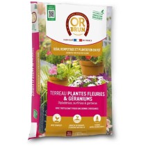 Terreau plantes fleuries et geraniums - OR BRUN - OBRTGER35N - 35 L