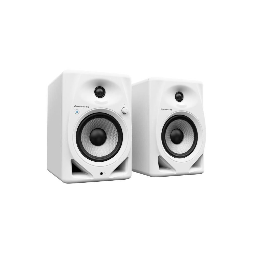 Paire d'enceintes de monitoring Pioneer DJ DM-50D-BT-W - Bluetooth - Bass Reflex - 2x25W - Mode DJ ou Production - Blanc