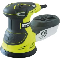 RYOBI - Ponceuse excentrique 300 W - 7 000-13 000 osc/min - diam. 125 mm - variateur de vitesse - Livrée avec 5 abrasifs - ROS3