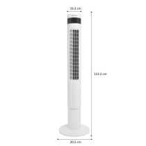 Ventilateur colonne OCEANIC - 50W - Hauteur 110 cm - Oscillation autom